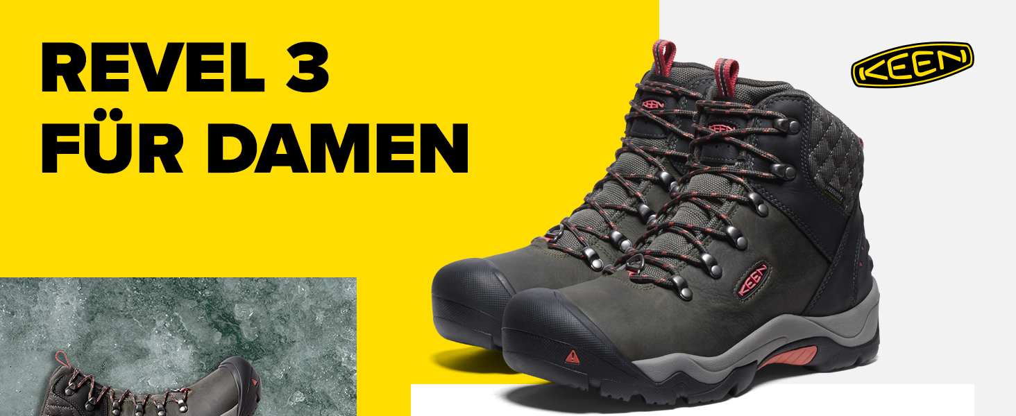 Черевики трекінгові Keen Revel III жіночі, 40 EU, чорний/рожевий