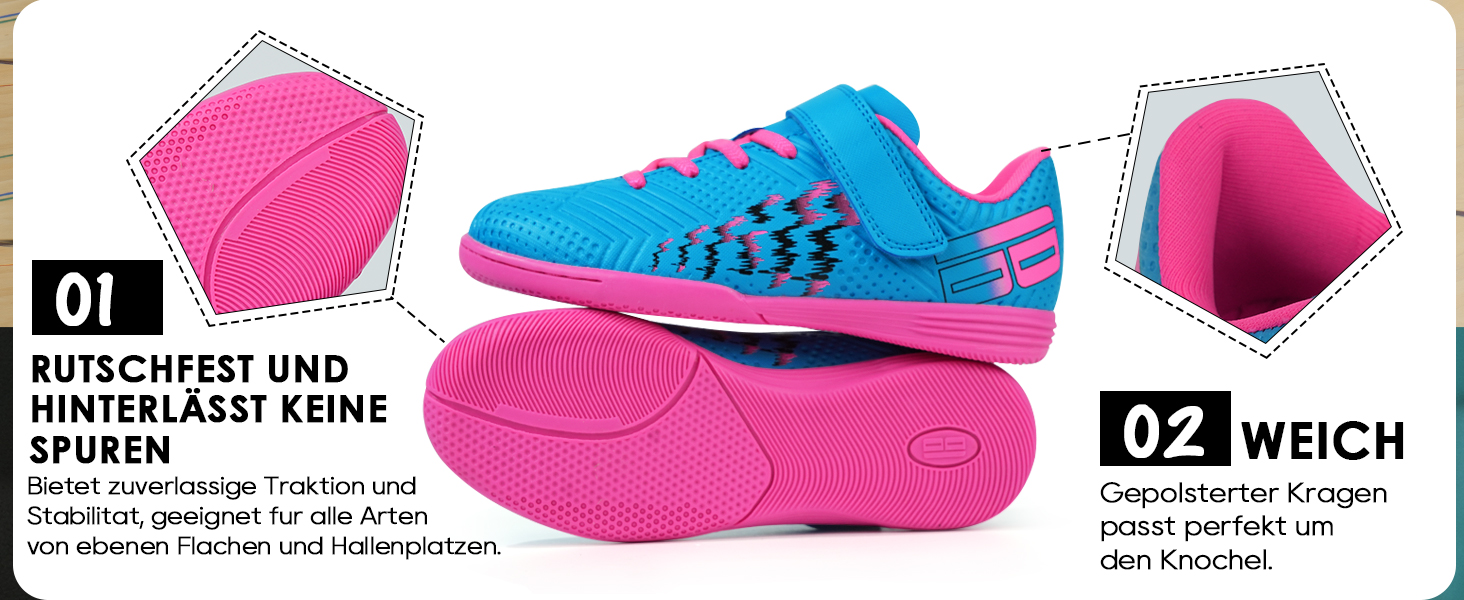 Дитячі футзальні кросівки JABASIC для залу (28 EU, білий/темно-синій)