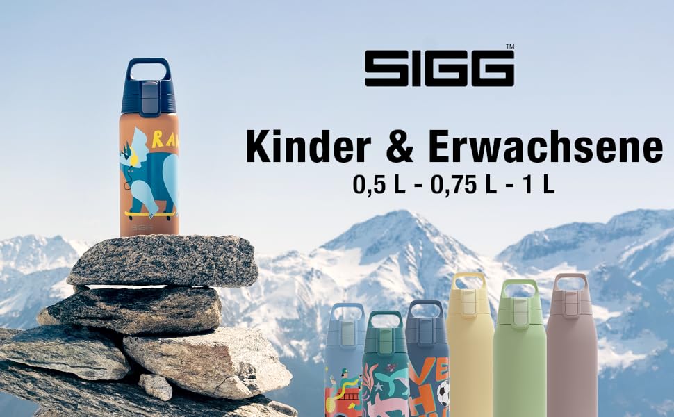 Термос SIGG Shield Therm One, 0,75 л, сіро-синій, без бісфенолу А, герметичний