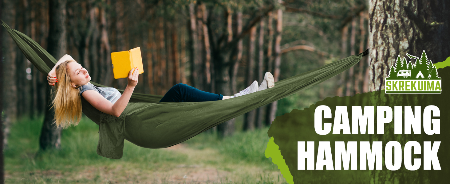 Легка гамак для відпочинку на природі | Гамак для кемпінгу та подорожей, 300 кг, 270x140 см
