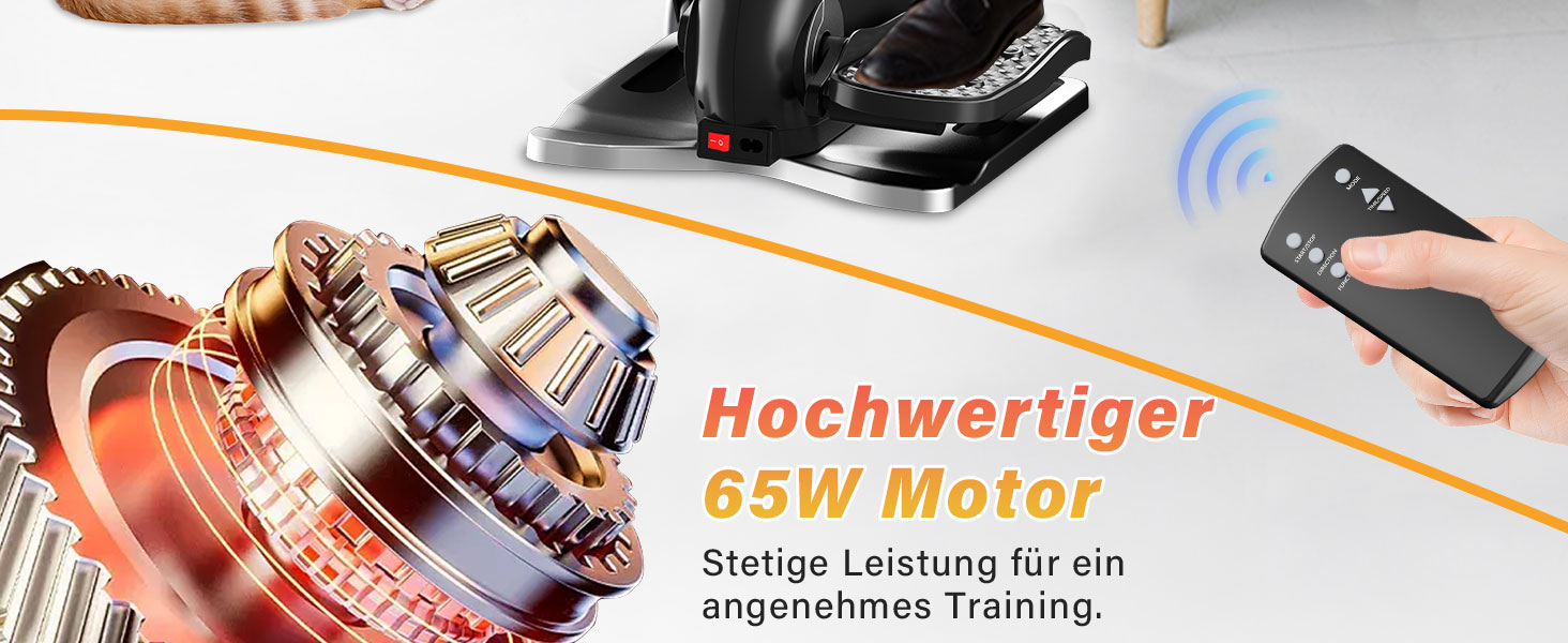 Міні електричний еліптичний тренажер для дому: крос-тренажер з 12 швидкостями та 2 режимами, педальний тренажер для літніх людей, з пультом дистанційного керування та дисплеєм, тренажер для ніг сидячи