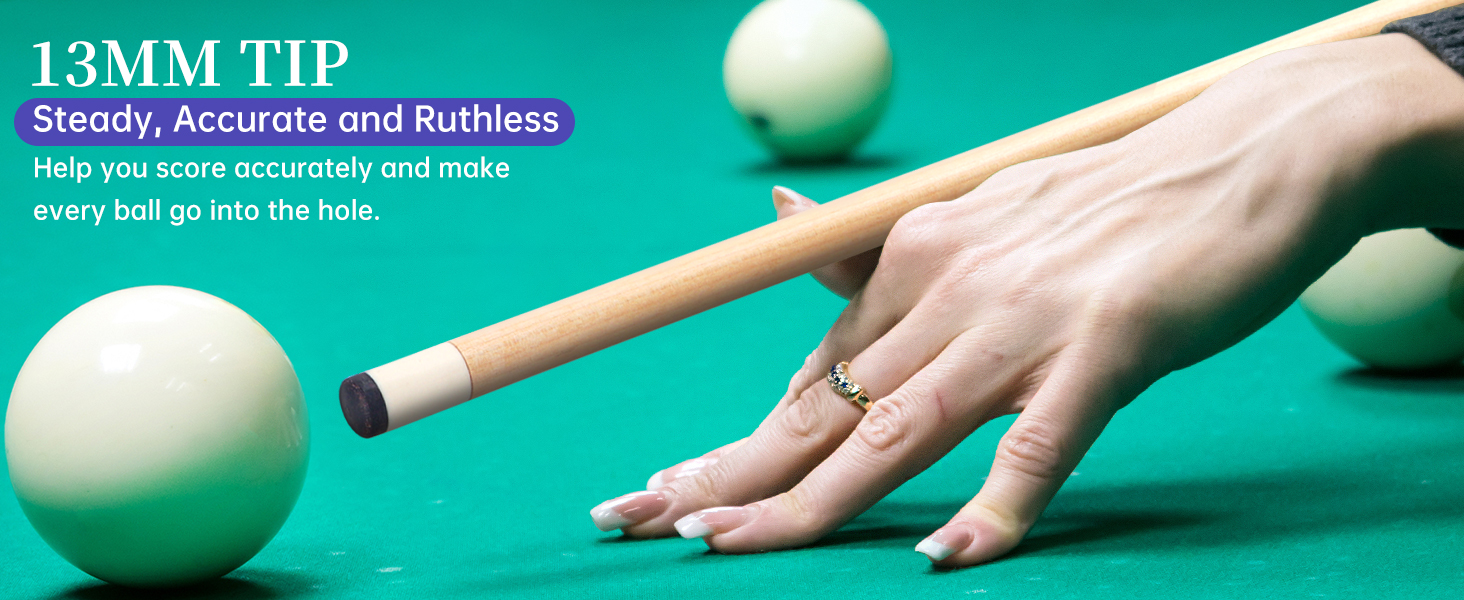 Набір більярдних київ Kmise Pool-Queue-Stick Set – 147 см, канадський клен, професійні, для дорослих, різні кольори