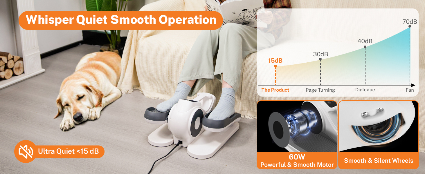 Еліптичний тренажер Gonex під стіл для літніх людей з 10 рівнями опору, тренажер для ніг, як у телепередачі, педальний тренажер для сидіння, 10 швидкостей & 3 автоматичні режими (білий)