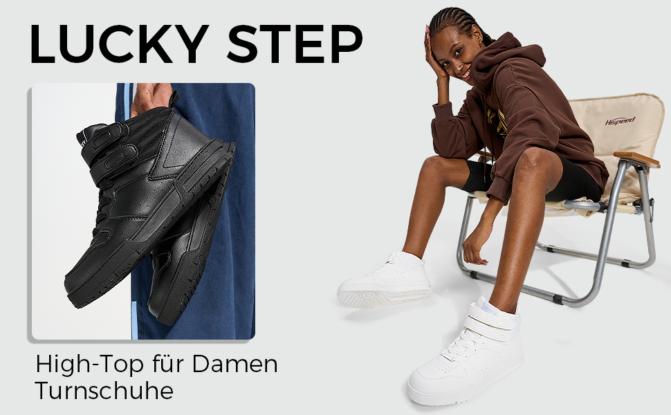 Жіночі баскетбольні черевики Lucky Step з кріпленням на липучці - стильні кросівки з екошкіри білого кольору (38 EU)