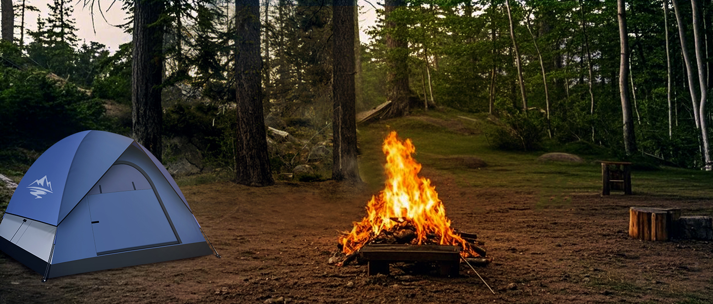 Намет для кемпінгу Zelt на 2-3 особи - ультралегкий, водонепроникний, куполоподібний, 4-сезонний, для трекінгу, сімейного відпочинку, фестивалів та подорожей