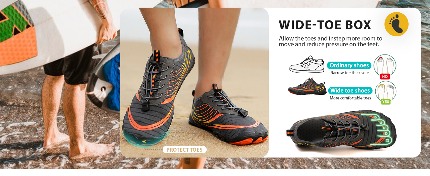 Чоботи для плавання та серфінгу для чоловіків та жінок, дихаючі, швидковисихаючі, антиковзаючі, розмір 36-47, колір чорний