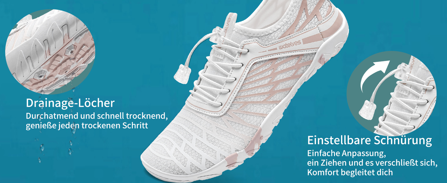 Шкарпетки для плавання та водних видів спорту WateLves: чоловічі та жіночі, швидковисихаючі, унісекс, білі та фіолетові, 41 EU