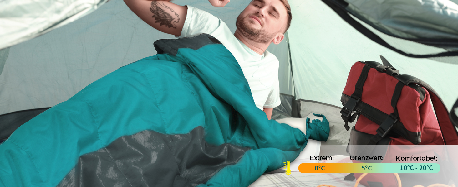 Спальний мішок Bessport фланелевий для кемпінгу 3-4 сезони -10°C-20°C | Зимовий, легкий, водонепроникний та теплий для дорослих та дітей, для подорожей з рюкзаком, кемпінгу, походів та подорожей. Фланелевий, блакитний, зелений (-5℃)