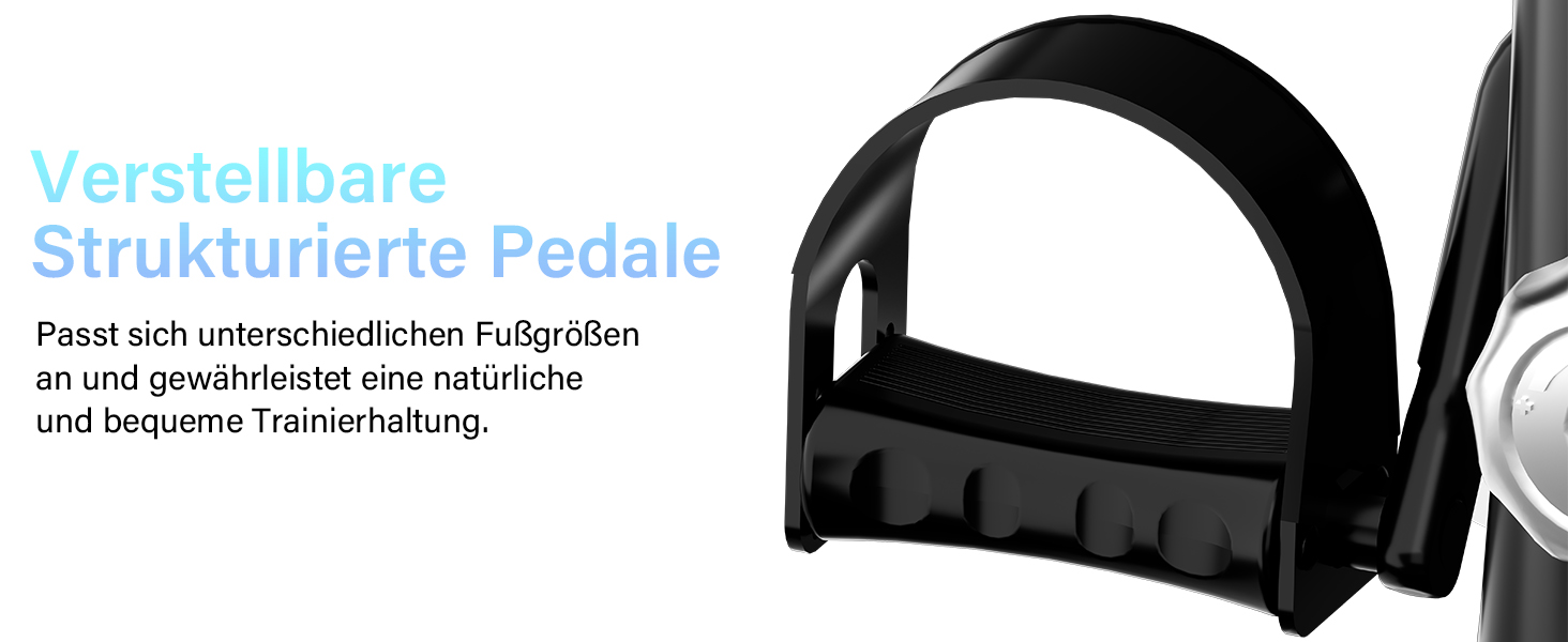 Міні-велотренажер Pedaltrainer для літніх людей та реабілітації, домашній велотренажер з LCD-дисплеєм, регульованим опором та ременями фіксації, чорний