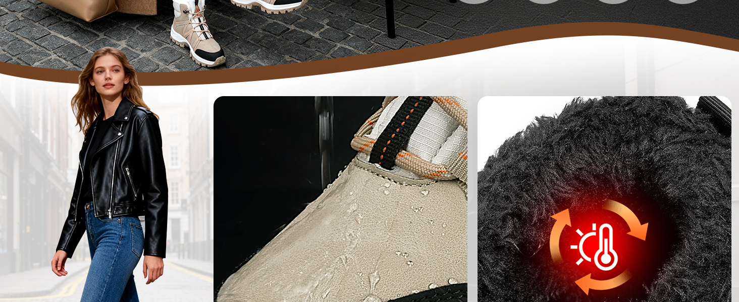 Зимові черевики Mishansha для жінок, утеплені, водонепроникні, для піших прогулянок, розмір 36-42, колір абрикосовий