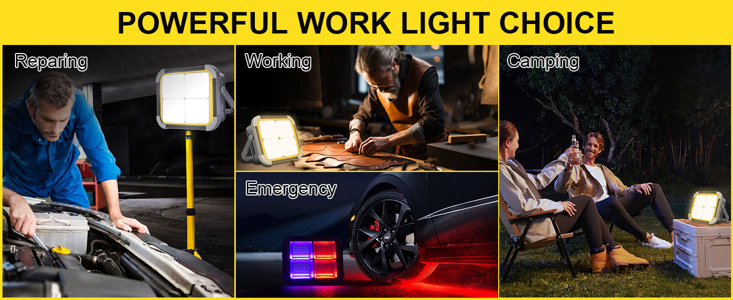 ERAY Сонячний LED прожектор 150W з акумулятором 7800mAh, 336 LED, 4 режими, 3 способи зарядки, портативний кемпінговий ліхтар та робоча лампа для кемпінгу, гаража, надзвичайних ситуацій на відкритому повітрі (сірий)