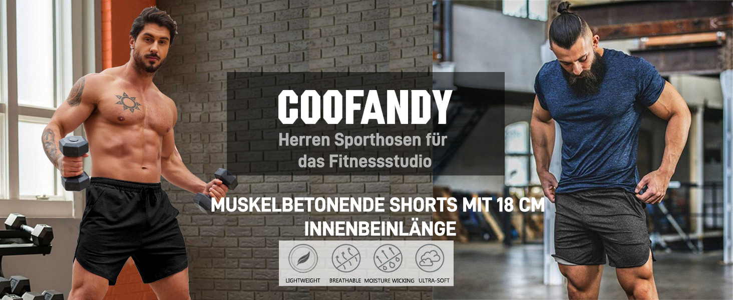 Шорти чоловічі COOFANDY літні, 2 шт. (S, бордовий/чорний) з гумкою, кишенями, для спорту та відпочинку