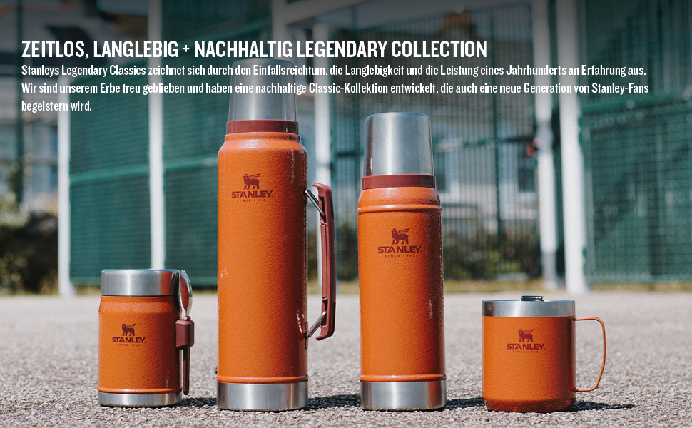 Термос Stanley Classic Legendary 1 л – зберігає тепло/холод 24 години та термоконтейнер для їжі з ложкою 400 мл