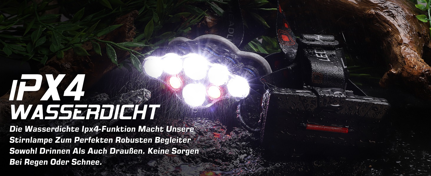 Кепка-ліхтар MLIAIMCE: надпотужний LED-ліхтар налобний, 18000 люмен, 8 режимів, червоне світло, IPX4, водонепроникний. Ідеально для кемпінгу, риболовлі, активного відпочинку, роботи та походів. Чорний колір.