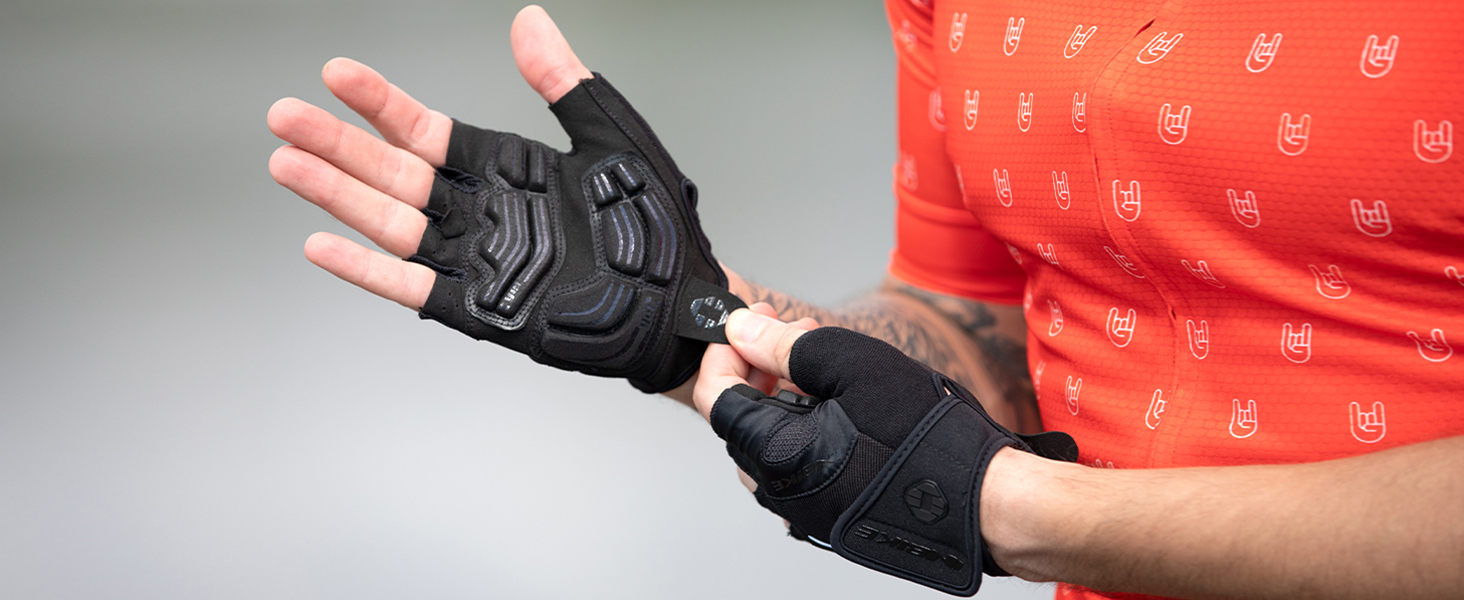 Велосипедні рукавички Inbike напівпальцеві гелеві дихаючі антиковзні амортизуючі для гірського велосипеда чоловічі жіночі літні для велоспорту MTB блакитні L