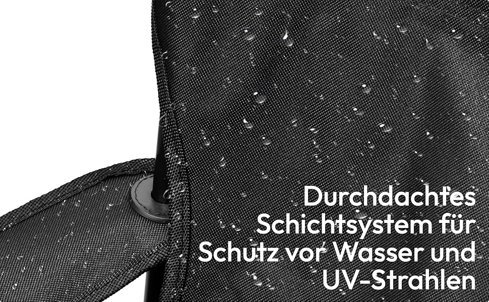 Кемпінговий стілець TRAVORA 2 шт. з сонцезахистом та кишенею для охолодження - складний двомісний стілець для відпочинку та риболовлі, чорний