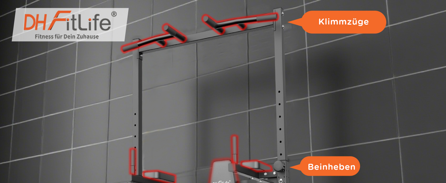 Power Tower DH FitLife: турнік, бруси для віджимань та стійка для штанги | Спортивна станція для дому