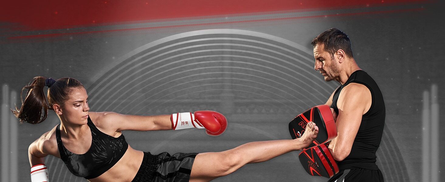 Захисний рукав для ударів AQF - Kickboxing, Muay Thai, MMA, Karate (червоний)