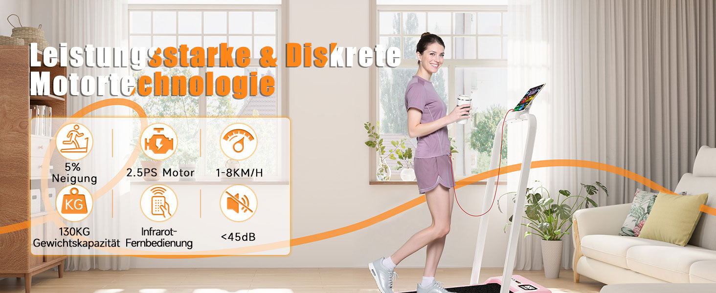 Біговий доріжки Dskeuzeew складний з нахилом - 4 в 1 Walking Pad з 5% нахилом для дому, рожевий