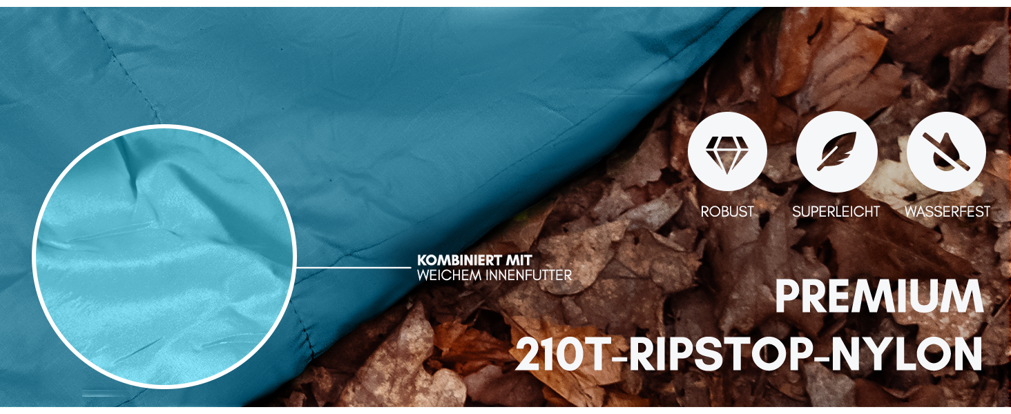 Сплячий мішок NORDMUT® для дорослих – компактний та ультралегкий (900/1500г) – на 3 сезони (250 GSM) & літній спальний мішок (100 GSM) – ковдриний спальник для кемпінгу, відпочинку на природі та фестивалів, сіро-блакитний