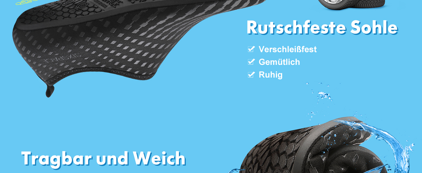 Водні черевики Sixspace для чоловіків та жінок. Дихаючі плавальні черевики для пляжу, дайвінгу, йоги та спортзалу. Розміри 34-47. Чорний.