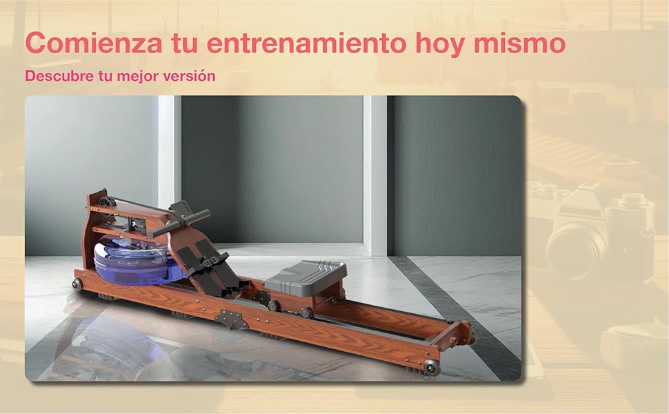 Дерев'яний складаний тренажер для веслування CF для дорослих, унісекс, з LCD-дисплеєм та регульованим опором, 2130 x 520 x 560 мм