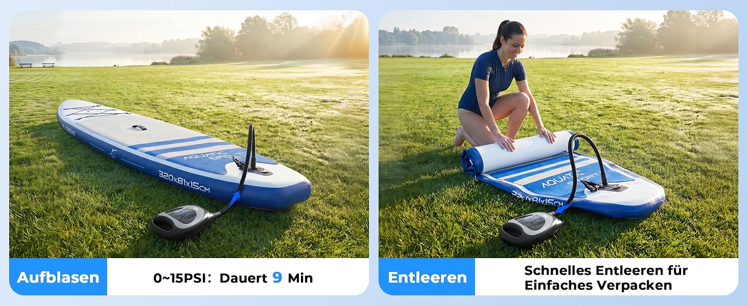 Насос електричний для SUP дощок Dr.meter 20 PSI з акумулятором 5200mAh, LED підсвіткою, для каяків, човнів, кайтсерфінгу