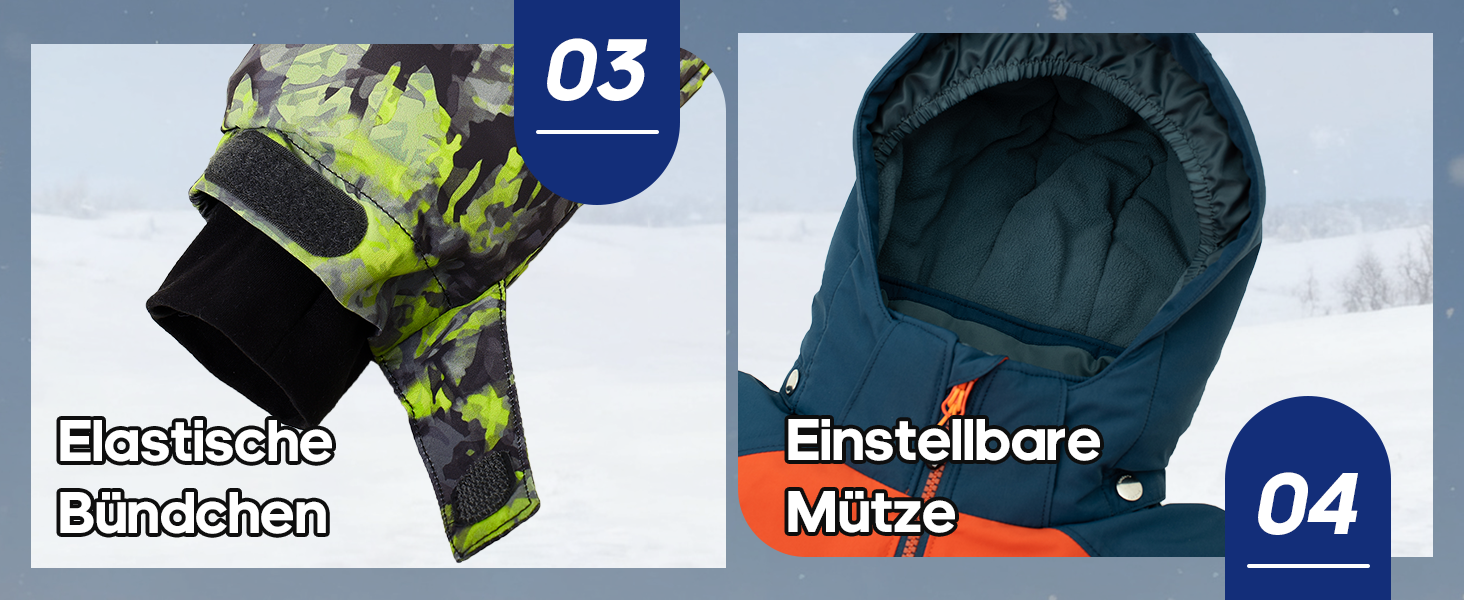 SNOWER Дитячий зимовий комбінезон для хлопчика з капюшоном, гірськолижний костюм, теплий, кольоровий зелений (10-12 років, індиго)