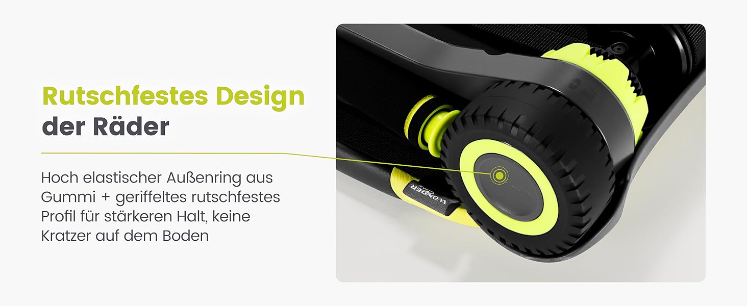 Ролер для пресу Wonder Core Slide Fit з 4 колесами, автоматичний відкат, тренажер для пресу, фітнес-ролер Heroboard з наколінниками (зелений)