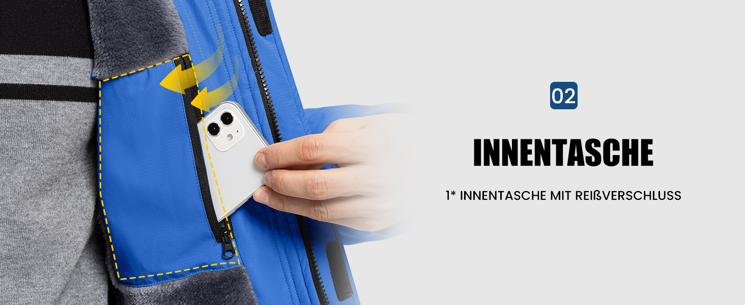 Чоловіча зимова куртка Jacken з флісовою підкладкою, водонепроникна, дихаюча, тепла, вітрозахисна, софтшелл знімним капюшоном, сіра (L)