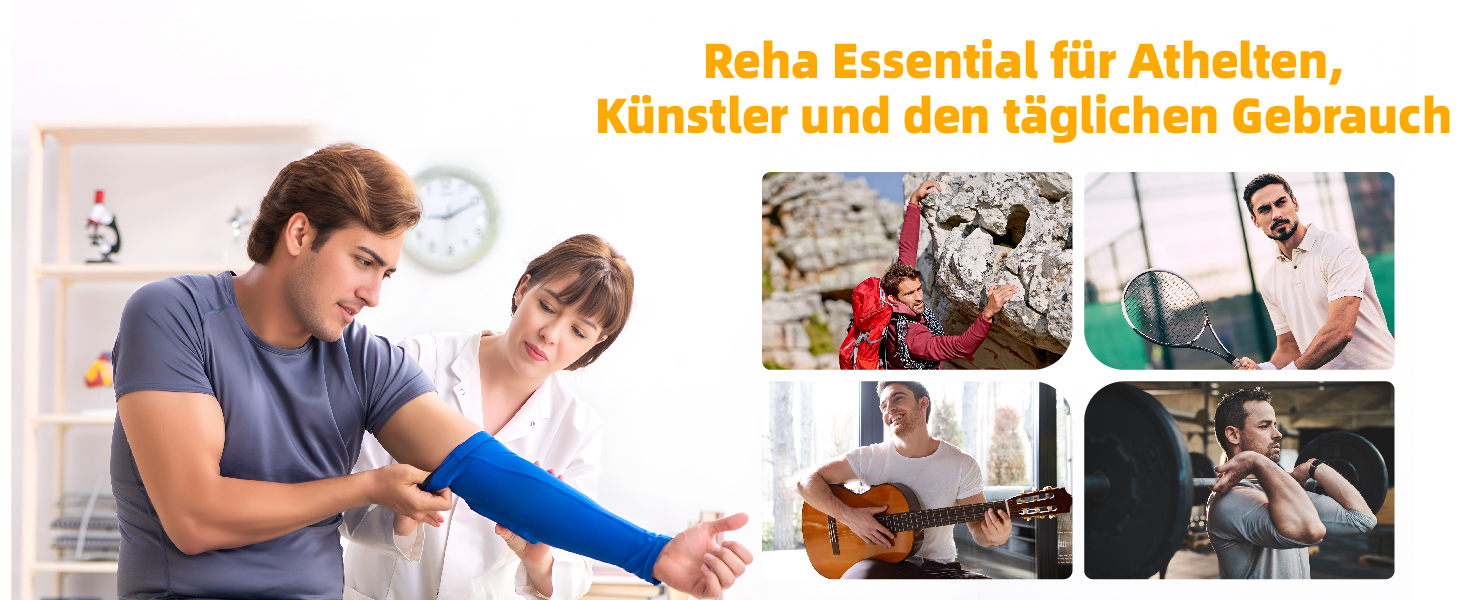 Fitense Flex Therapie Bar Kit: Розвантажувач для зап'ястя (помаранчевий) для тенісного ліктя, гольфарського ліктя та тендиніту. Тренажер для рук, збільшення сили хвата.