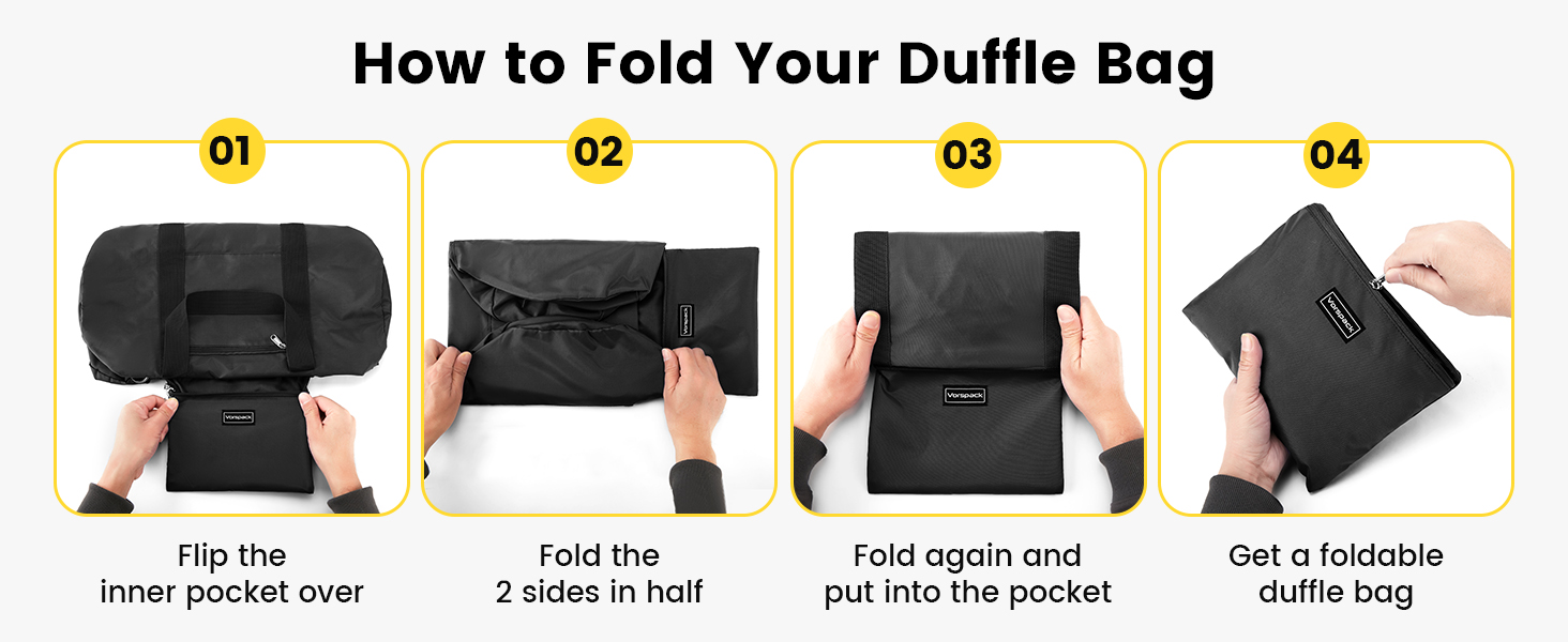 Спортивна сумка для подорожей Vorspack 28 дюймів, водонепроникна дорожня сумка-вікенд з внутрішньою кишенею для чоловіків та жінок, чорна