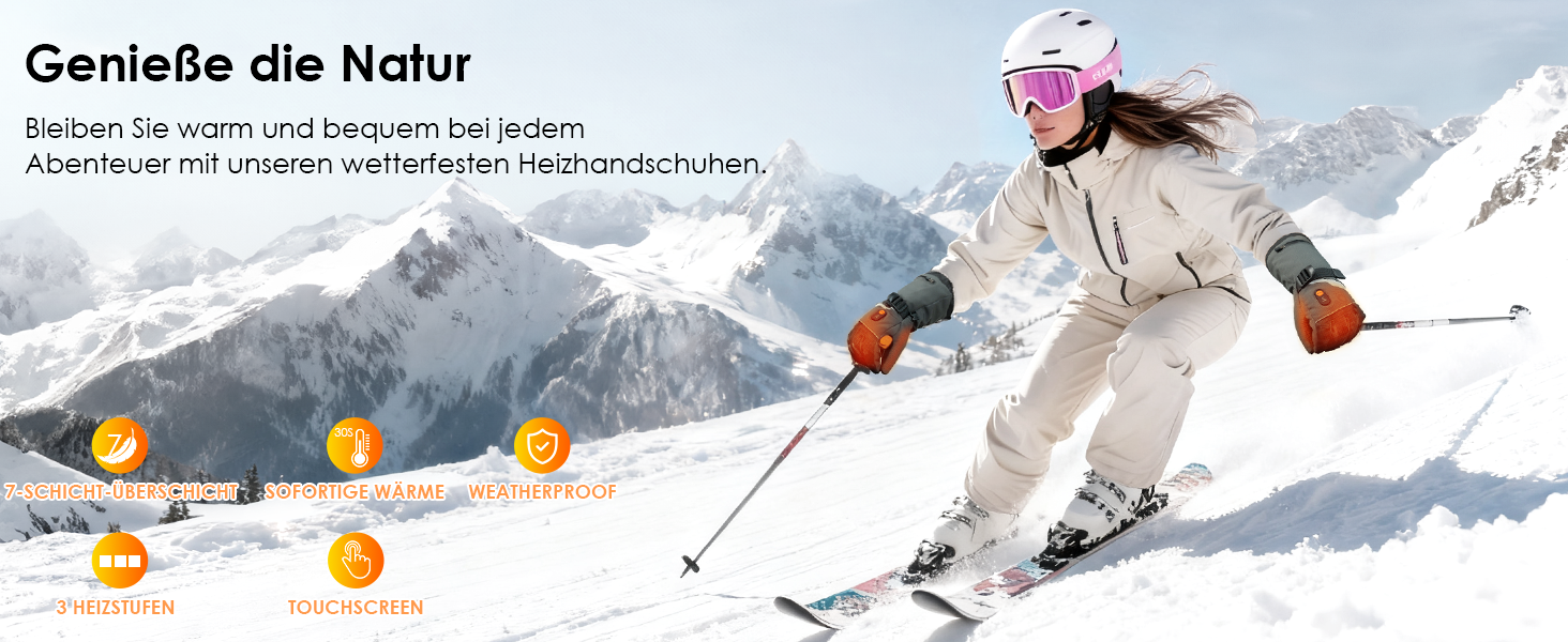 Обогріваючі рукавички Minthouz W11 для чоловіків та жінок, 7.4V, 3 режими нагріву, водонепроникні, з підтримкою сенсорного екрану, для роботи на вулиці, їзди на велосипеді, катання на лижах, XL