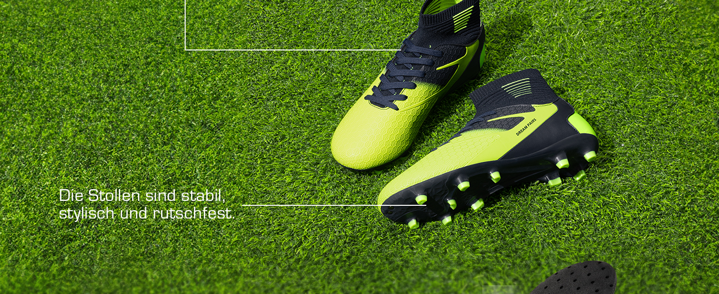 Футбольні бутси DREAM PAIRS для чоловіків: професійні тренувальні бутси з шипами, чорні, 41 EU
