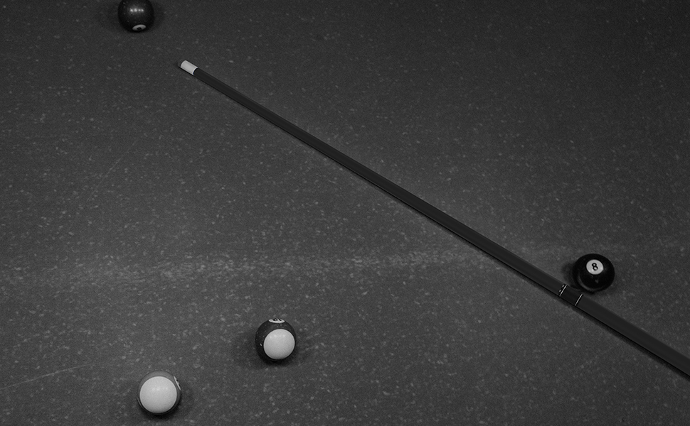 Набір для більярду Kmise Pool-Stick Set: професійний кий для більярду, 147 см, чорний. Підходить для гри вдома, в барі та в клубі.