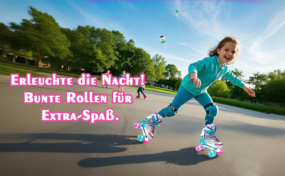 Дитячі ролики для дівчаток, регульовані, розмір 28-31 EU (S), для дому та вулиці