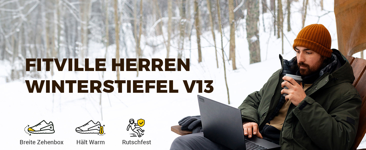 Зимові черевики FitVille для чоловіків, широкі, з клямками, неслизькі, теплі, для активного відпочинку, розмір 40-50 EU, коричневі