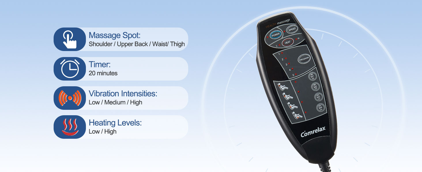 Масажне подушечка для спини з глибокою проникаючою вібрацією, охолодження/підігрів, 2 режими, для зняття м'язової втоми та стресу (Чорний сатин)