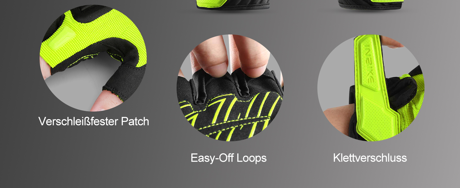 Рукавички INBIKE для їзди на велосипеді, мотокросу, фітнесу, тренувань та скелелазіння, напівпальцеві, зелені, M