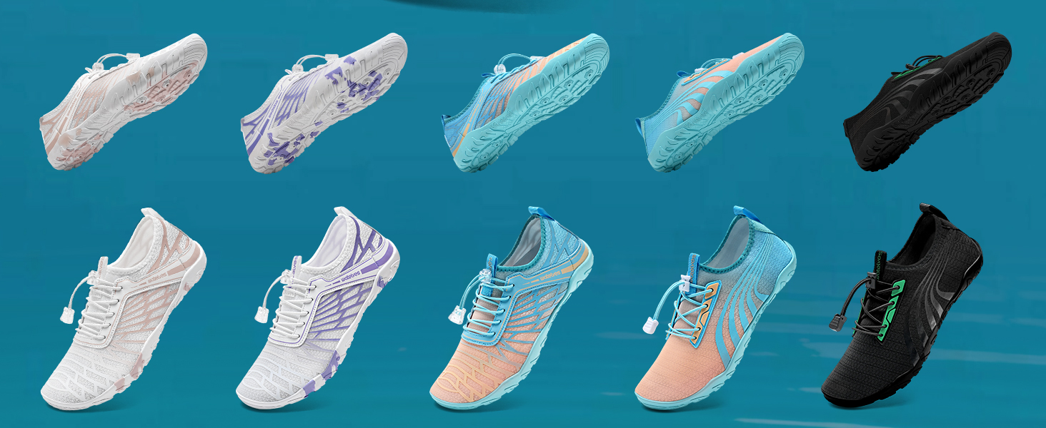 Шкарпетки для плавання та водних видів спорту WateLves: чоловічі та жіночі, швидковисихаючі, унісекс, білі та фіолетові, 41 EU