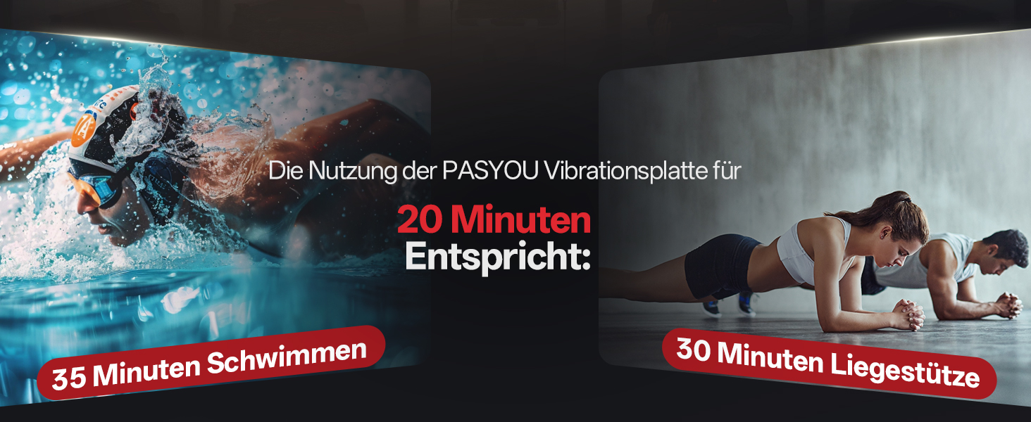 PASYOU Вібраційна платформа для тренувань всього тіла з пультом дистанційного керування та еластичним гумкою, 0-99 інтенсивність