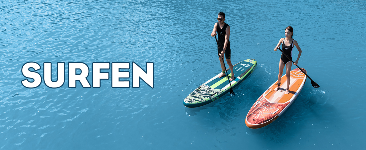 Надувні SUP-дошки InnoExpo 11' з преміум аксесуарами: стабільний дизайн, антиковзне покриття для підлітків та дорослих (з сидінням для каяка)