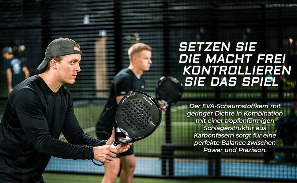 RYZE Pegasus: Пadel-ракетка з 100% карбону - максимальна потужність та контроль - 360г, унісекс. Комплект з чохлом