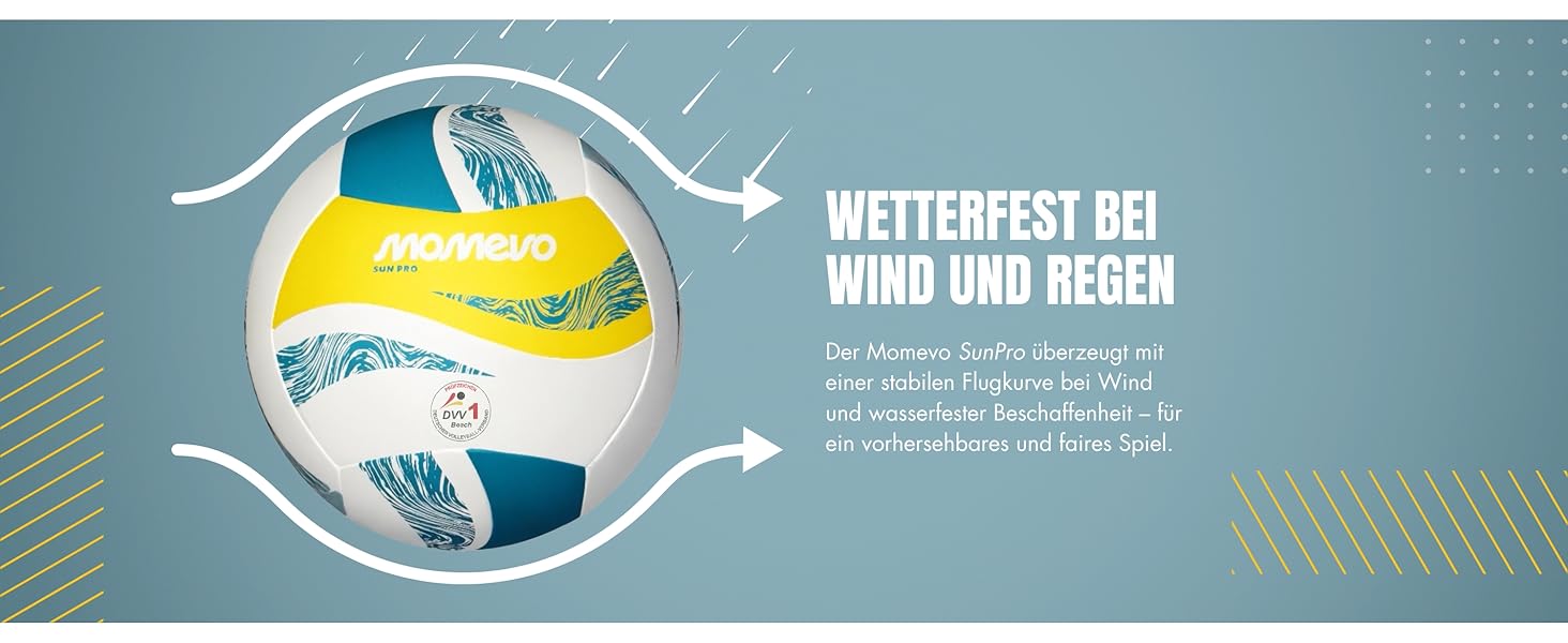 Волейбольний м'яч SunPro для пляжного волейболу, сертифікований DVV, розмір 5, м'яка мікрофібра, PU поверхня - для пляжного та вуличного спорту, подарунок (без насоса)