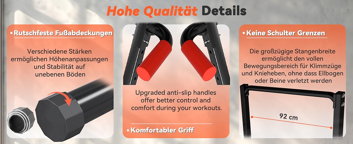 Спортивний турнік Klimmzugstange Freistehend Power Tower Dip Station, регульований, чорний