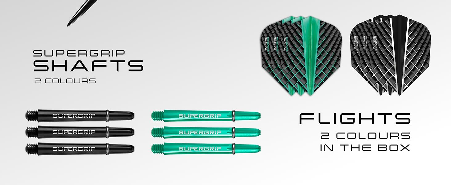 Дарти Harrows NX Elite 90% Tungsten 24g: Сталеві наконечники, комплект 17 предметів (Supergrip, Quantum Flights, кейс)