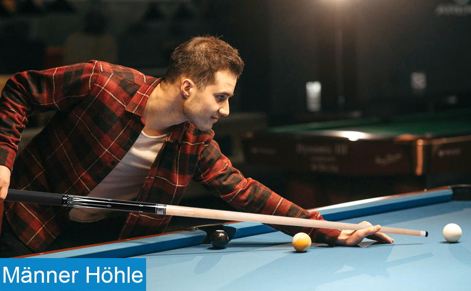 Більярдний кий Pool Queue, 58 дюймів, канадський клен, професійний, синьо-білий