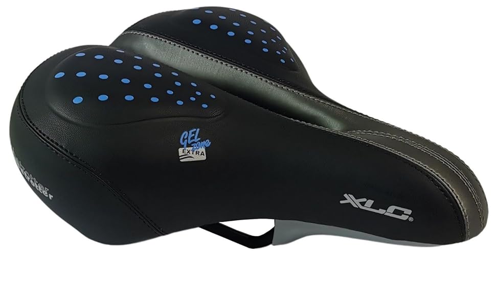 Сідло для велосипеда чоловіче, гелеве - Red Loon Globetrotter - для Citybike, комфортне, з водонепроникною кришкою, 245x225мм