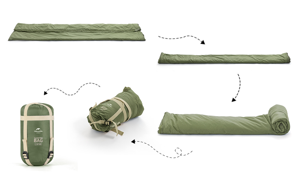 Спальний мішок Naturehike Deckenschlafsack - для туризму та кемпінгу, 7°C, легкий, підлітковий та дорослий (LW180-Braun)