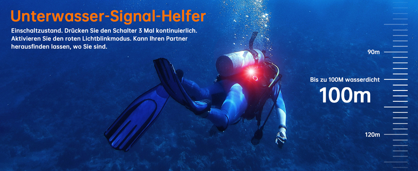 Ліхтар підводний Wurkkos DL08 – 3600 люмен, IPX8, з червоним та UV світлом, регулювання потужності, режими Spot/Flood, Type-C, CRI 90